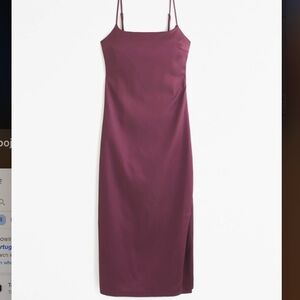 Abercrombie & Fitch Burgundy Midi Dress